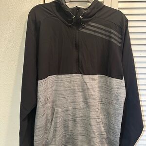 Adidas Black and Gray Climalite Hoodie